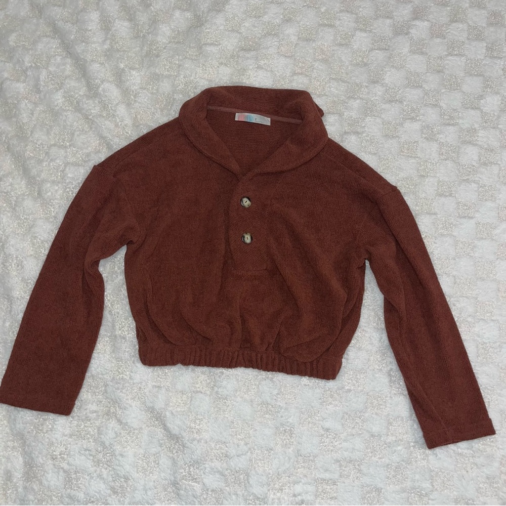 Free People Beach Bino Pullover in Burgundy Road • Size XSmall